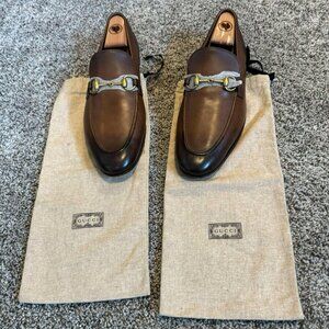 GUCCI JORDAAN Leather Loafers